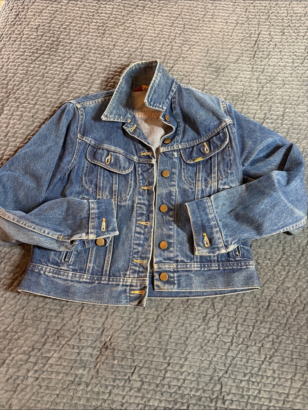 Riders by Lee Distressed Blue Denim Jacket